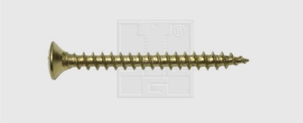 Vijak za drvo 3.5 mm 50 mm križni Pozidriv, čelik prevučen mesingom 200 kom. SWG slika