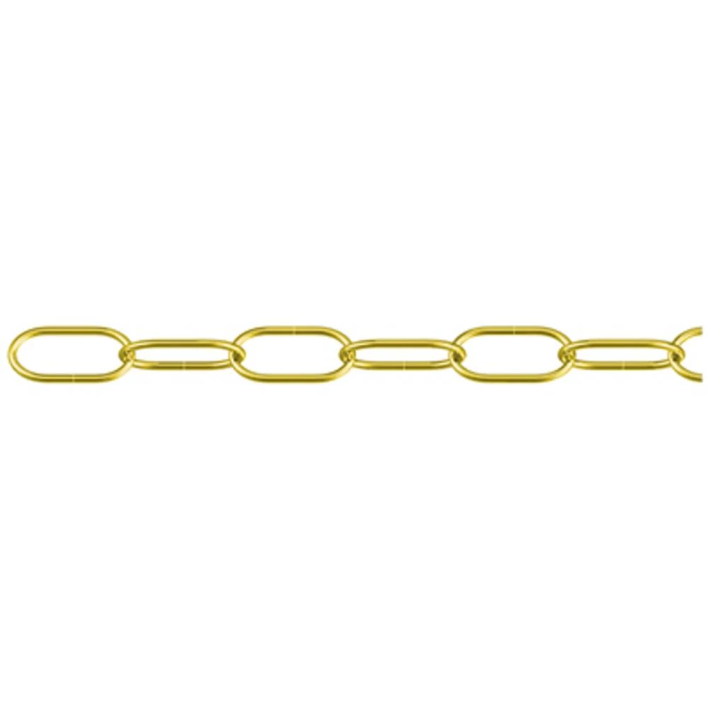 Lanac za sat, mesing (polirani) čelik dörner + helmer 152348 75 m slika