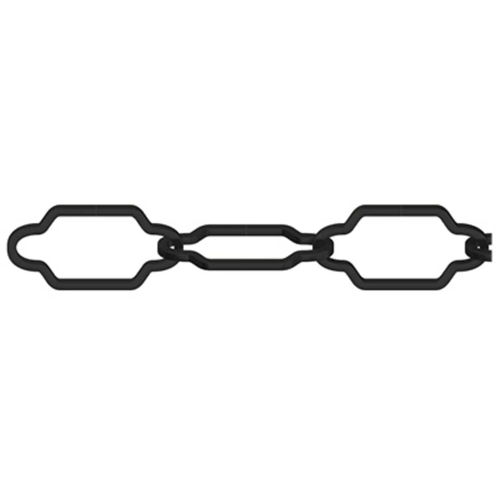 Ukrasni lanac, crni, čelik dörner + helmer 153501 5 m slika