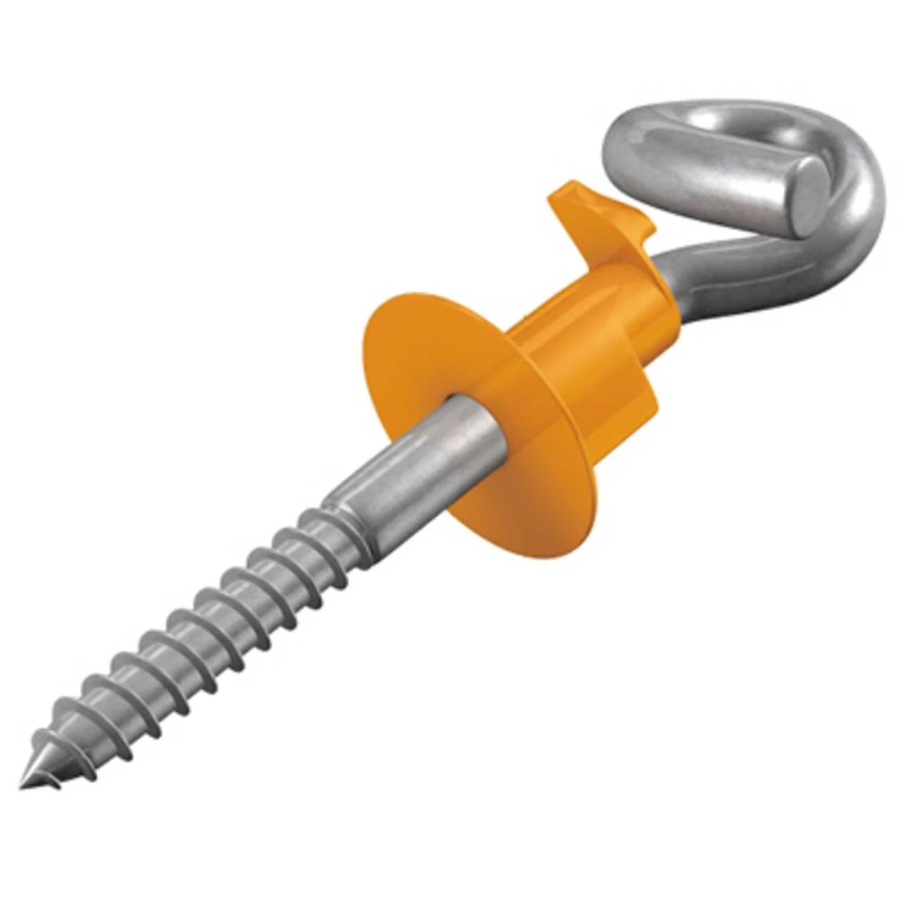 dörner + helmer sigurnosna stropna kuka s drvenim navojem 12 mm 180 mm čelik, pocinčani 6 kom. slika