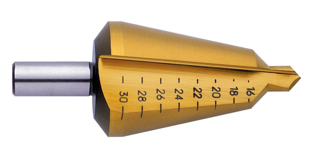 Stepenasto svrdlo 24 - 40 mm HSS-E Exact 05244 ukupna dužina 89 mm TiN cilindrični prihvat 1 kom. slika