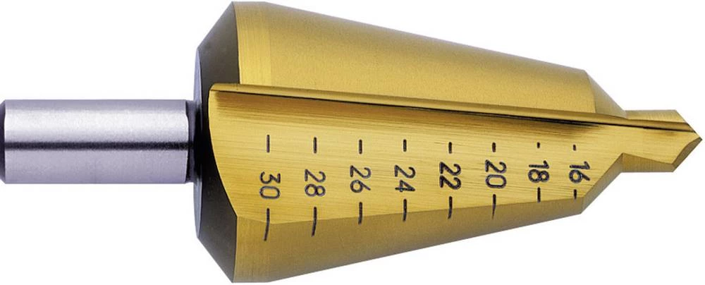 Stepenasto svrdlo 36 - 50 mm HSS-E Exact 05245 ukupna dužina 97 mm TiN cilindrični prihvat 1 kom. slika