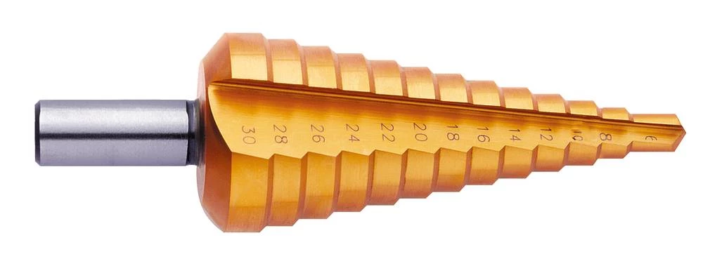 HSS stupnjevito svrdlo 50 - 60 mm TiN Exact 05354 ukupna dužina 120 mm 3-površinski prihvat 1 kom. slika