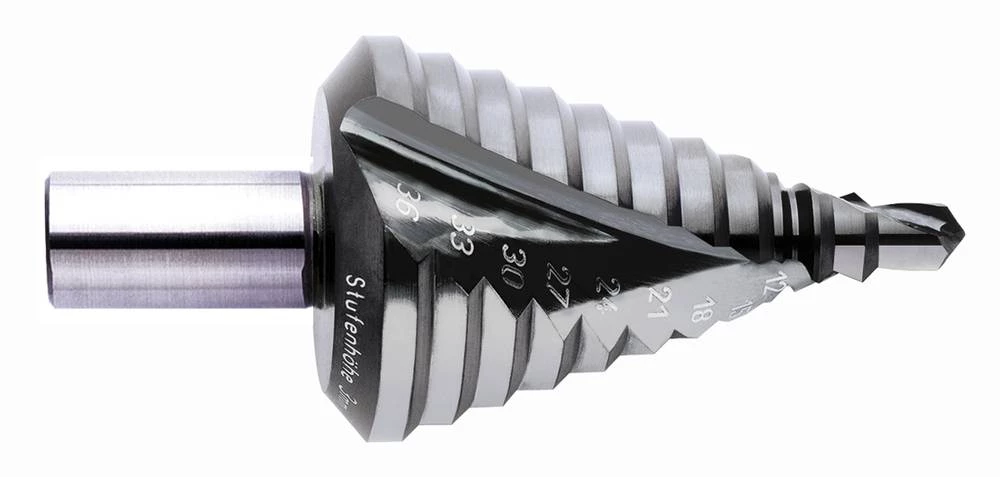 HSS stupnjevito svrdlo 6 - 36 mm Exact 07030 ukupna dužina 86 mm 3-površinski prihvat 1 kom. slika