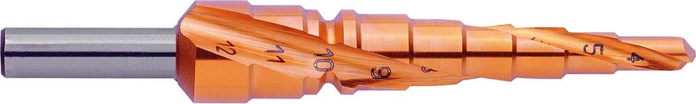 HSS stupnjevito svrdlo 4 - 12 mm TiN Exact 07031 ukupna dužina 80 mm 3-površinski prihvat 1 kom. slika