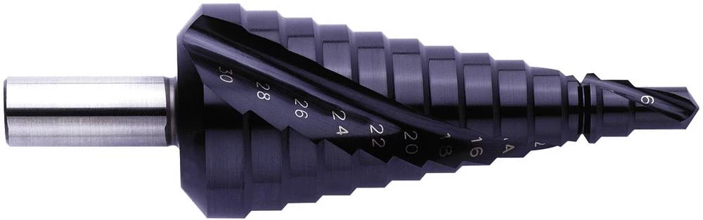 HSS stupnjevito svrdlo u setu 4 - 20 mm, 4 - 12 mm, 6 - 30 mm TiAIN Exact 07039 3-površinski prihvat 1 kom. slika