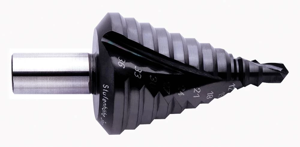 HSS stupnjevito svrdlo 6 - 36 mm TiAIN Exact 07040 ukupna dužina 86 mm 3-površinski prihvat 1 kom. slika