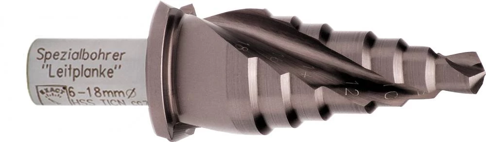 HSS stupnjevito svrdlo 6 - 18 mm TiCN Exact 07042 ukupna dužina 67 mm 3-površinski prihvat 1 kom. slika