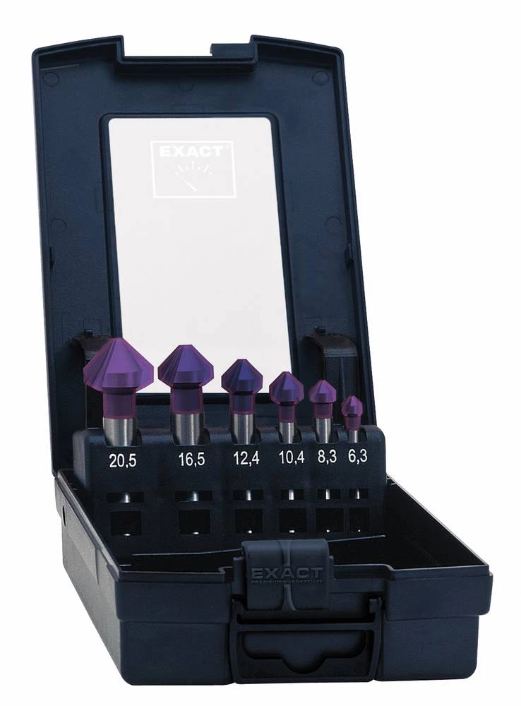 Konusni upuštač 6-dijelni set 6.3 mm, 8.3 mm, 10.4 mm, 12.4 mm, 16.5 mm, 20.5 mm HSS TiN, TiAIN Exact 09029 cilindrični prihvat slika