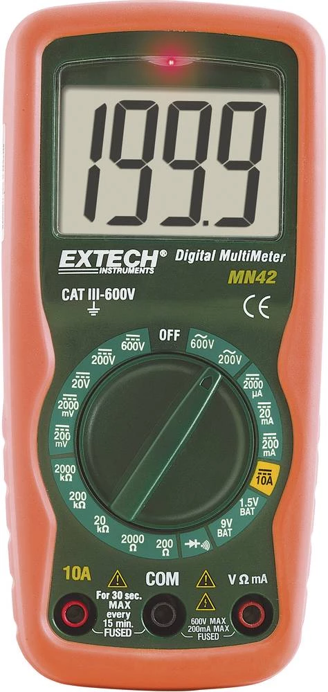 Kalib. ISO-Digitalni ručni multimetar Extech MN42 CAT III 600 V broj mjesta na zaslonu: 2000 slika