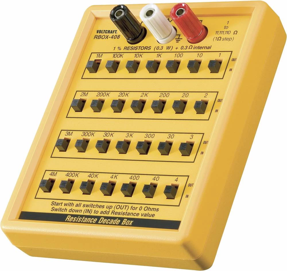 VOLTCRAFT® R-BOX01 mjerna dekada, dekada za podešavanje otpora 1 - 1111110 35 V - ISO kalibriran slika