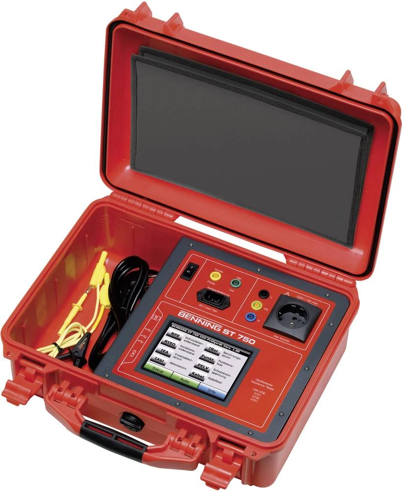 Kalib. ISO-Benning ST 750 A VDE ispitni uređaj DIN VDE 0701/702, BGV A3, BetrSichV, DIN VDE 0751-1 tip B, BF, CF, ?–VE/?–NORM E 87 slika