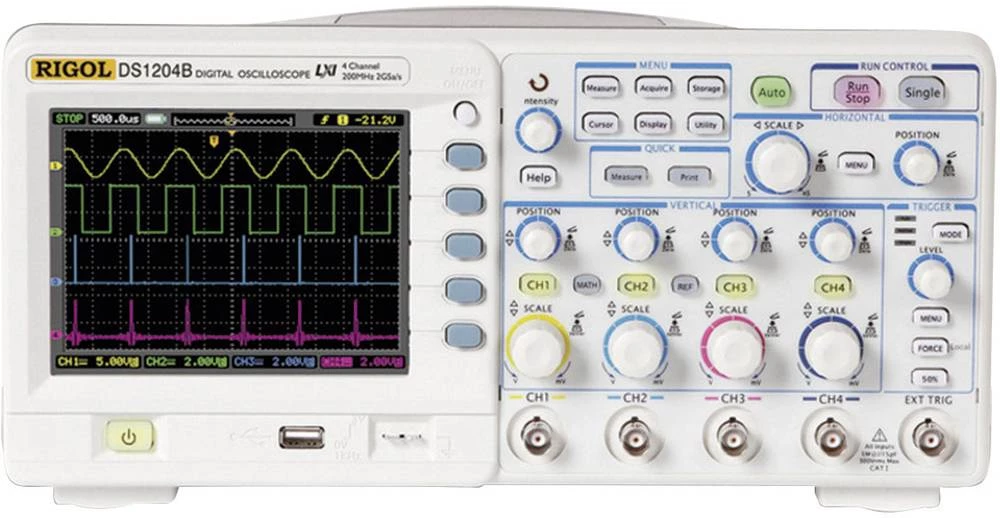 Kalib. ISO-Rigol DS1104B 4-kanalni osciloskop, digitalni memorijski osciloskop, širina pojasa 100 MHz slika