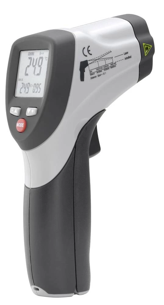 Infracrveni termometar VOLTCRAFT IR 650-12D optika 12:1 -50 do +650 °C pirometar kalibriran prema: ISO slika
