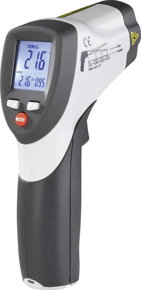 Infracrveni termometar VOLTCRAFT IR 800-20D optika 20:1 -50 do +800 °C pirometar kalibriran prema: ISO slika
