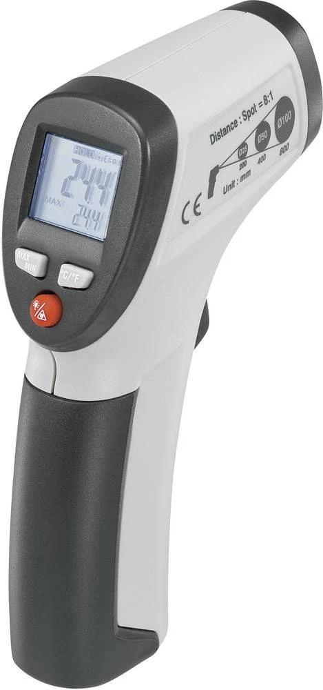 Infracrveni termometar VOLTCRAFT IR 500-8S optika 8:1 -50 do +500 °C pirometar kalibriran prema: ISO slika