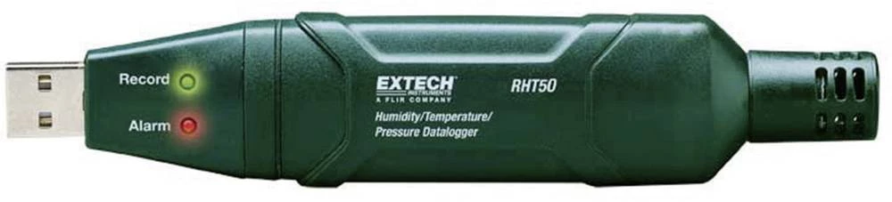 Kalib. ISO-Uređaj za pohranu podataka temperature, vlage i tlaka zrakaExtech RHT50 slika