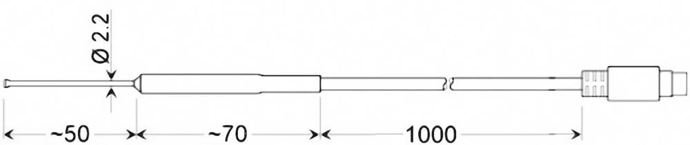 Kalib. ISO-Greisinger GOF 401 Mini senzor temperature površina GOF 401 Mini Pt100 Mini-DIN 4-polni senzor temperature -25 do +70 slika