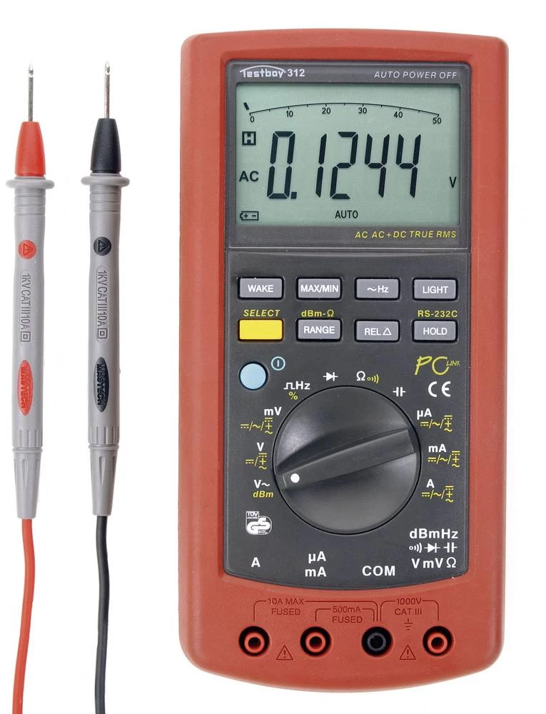 Ručni multimetar digitalni Testboy Testboy kalibriran prema: DAkkS CAT III 1000 V zaslon (brojevi): 51000 slika