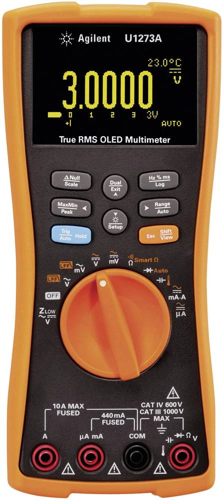 Ručni multimetar digitalni Keysight Technologies U1273A kalibriran prema: DAkkS shranjevalnik podatkov, OLED-Display CAT III 100 slika
