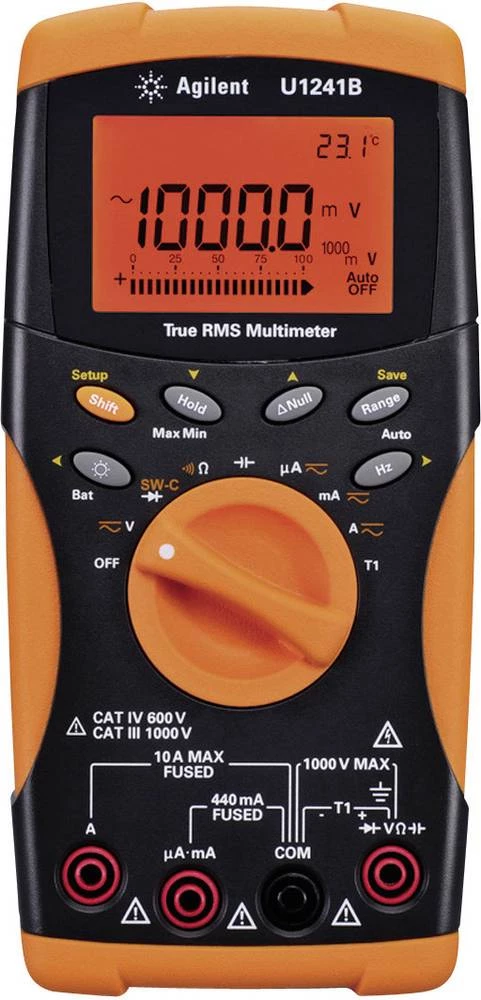 Ručni multimetar digitalni Keysight Technologies U1241B kalibriran prema: DAkkS CAT III 1000 V, CAT IV 600 V zaslon (brojevi): 1 slika
