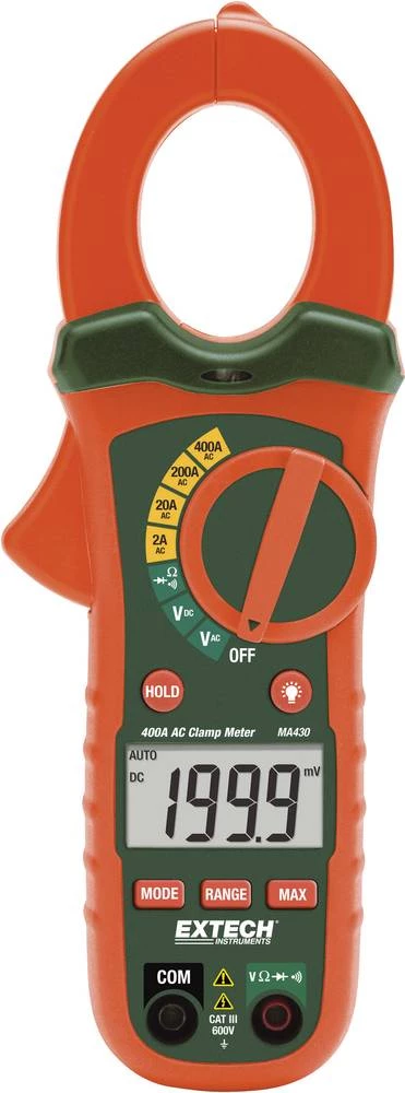 Strujne kliješte, Ručni multimetar digitalni Extech MA430 kalibriran prema: DAkkS slika