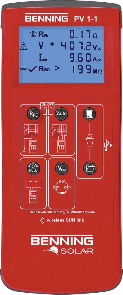 Tester instalacije Benning PV 1-1 kalibriran prema DAkkS slika