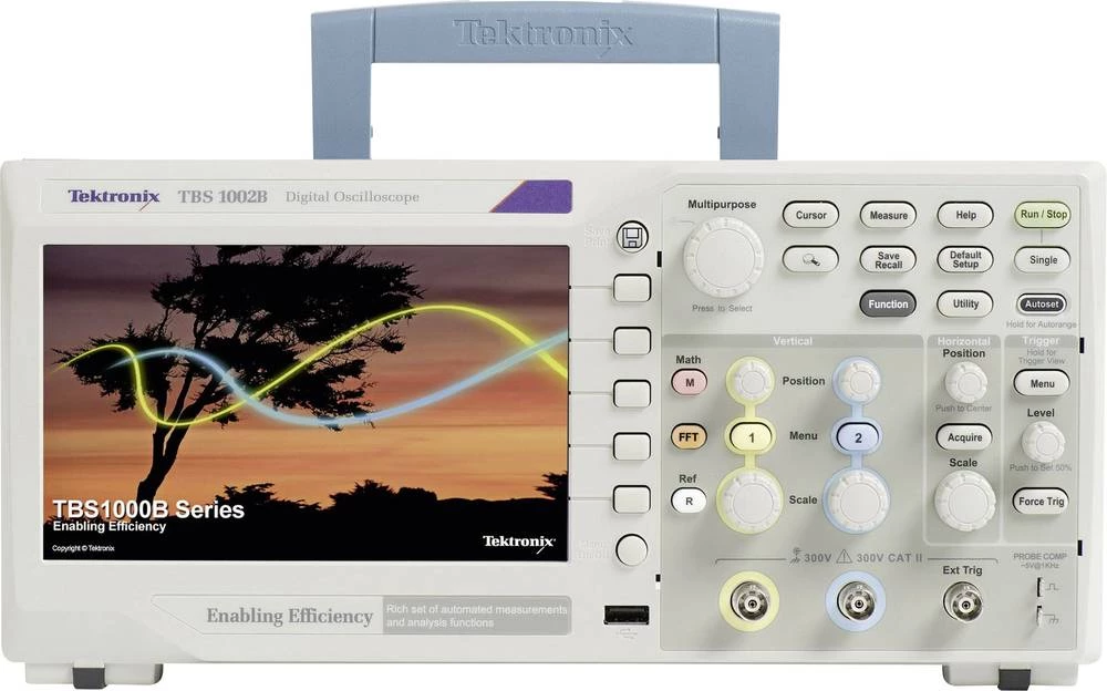 Digitalni osciloskop Tektronix TBS1152B 150 MHz 2-kanalni 2 GSa/s 2.5 kpts 8 bita kalibriran prema: DAkkS digitalna memorija (DS slika