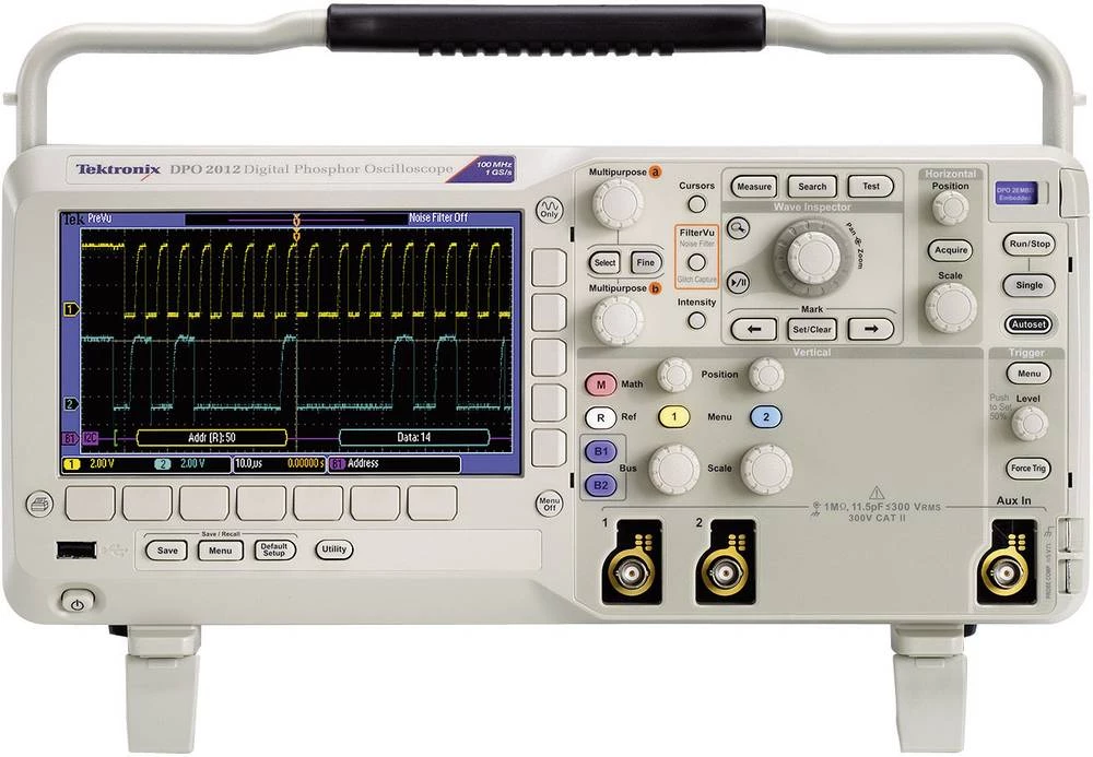 Digitalni osciloskop Tektronix DPO2014B 100 MHz 4-kanalni 1 GSa/s 1 Mpts 8 bita kalibriran prema: DAkkS digitalna memorija (DSO) slika