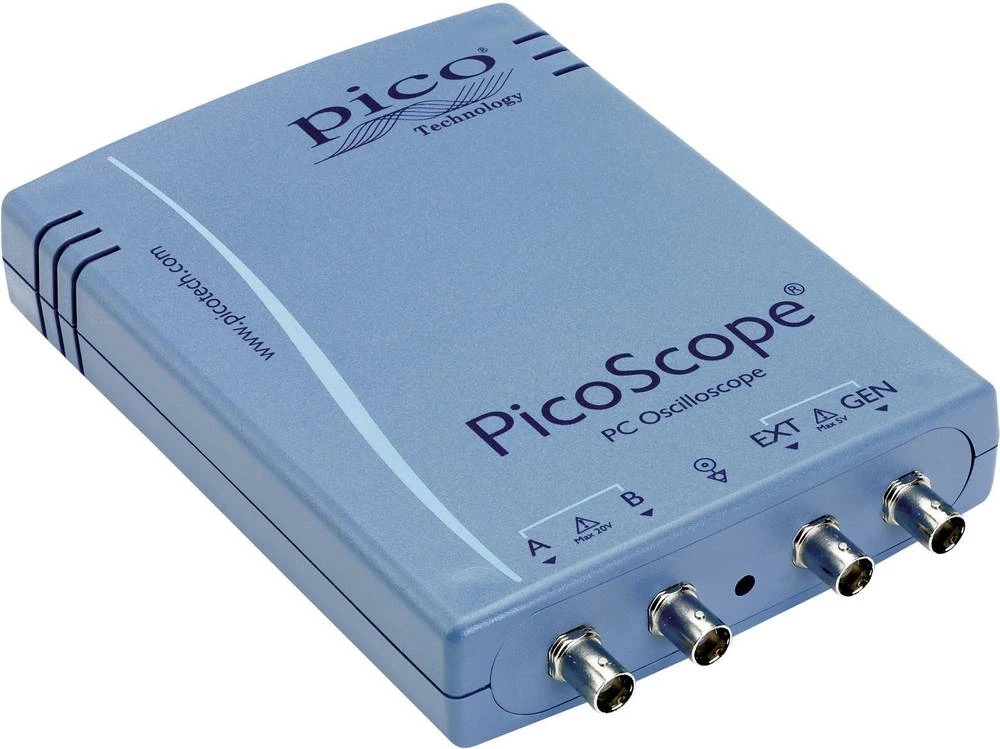 Osciloskop-USB pico PicoScope 3207A 250 MHz 2-Kanal 500 MSa/s 256 Mpts 8 Bit kalibriran prema DAkkS (DSO), funkcijski generator, slika