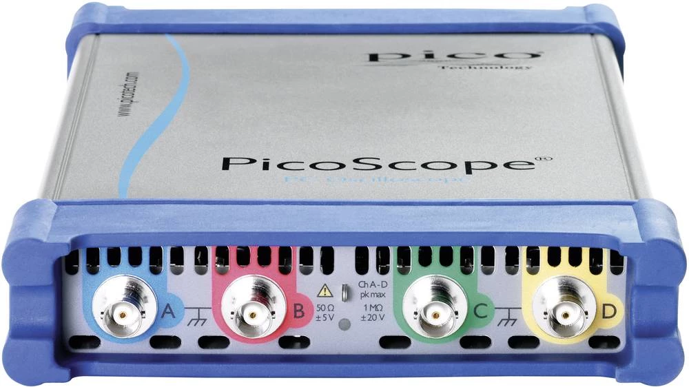 Osciloskop-USB pico PicoScope 6404C 500 MHz 8-Kanal 5 GSa/s 1 Gpts 8 Bit kalibriran prema DAkkS (DSO), funkcijski generator, slika