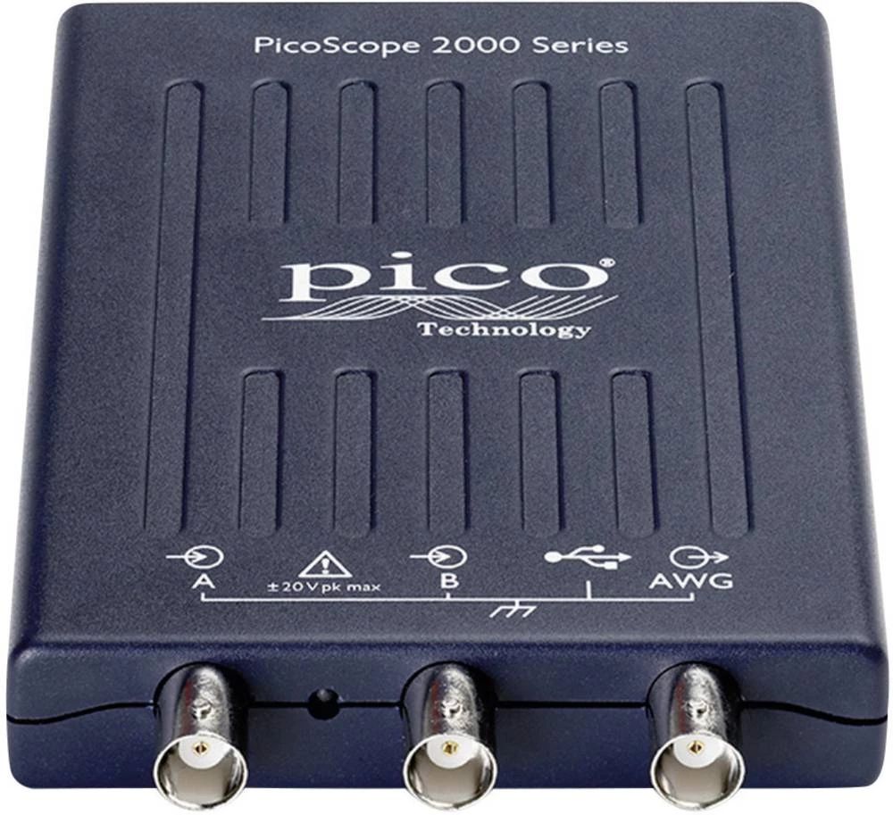 Osciloskop-USB pico PicoScope2205A 25 MHz 2-Kanal 100 MSa/s 16 kpts 8 Bit kalibriran prema DAkkS (DSO), funkcijski generator, slika
