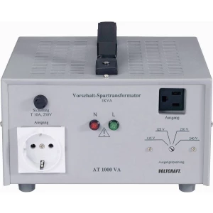 VOLTCRAFT AT-1000 NV prednaponski transformator, naponski konvertor, 115/125/230/240 V/AC / 230/240/115/125 V/AC / 1000 W - DAkk slika