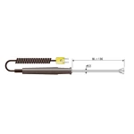 Senzor površine B+B Thermo-Technik OHF 1xK NL 130 kalibriran prema DAkkS