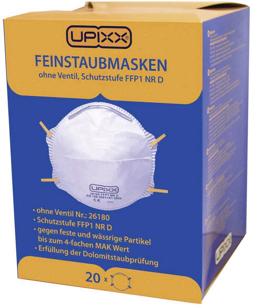 Upixx maska za zaštitu od fine prašine 26180 filterski razred/razine zaštite: FFP1 NR D 20 kom. slika