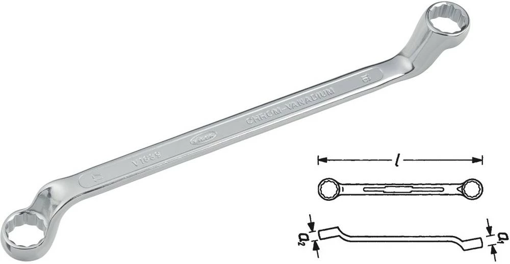 Dupli okasti ključ 8 - 9 mm DIN 838, ISO 10104 Vigor V1685 slika