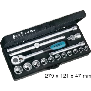 Komplet nasadnih ključeva, metrički 3/8" (10 mm) 16-dijelni set Hazet 880ZN-1 slika