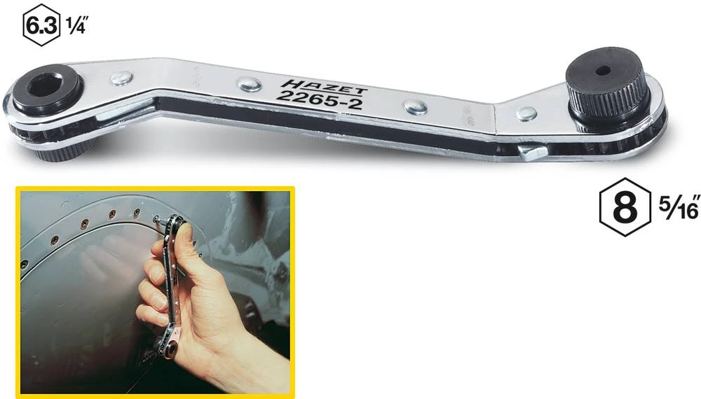 Bit čegrtaljka 1/4" (6.3 mm), 5/16" (8 mm) 137 mm Hazet 2265-2 slika