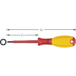 VDE Torx odvijač Hazet veličina T 25 duljina oštrice: 80 mm