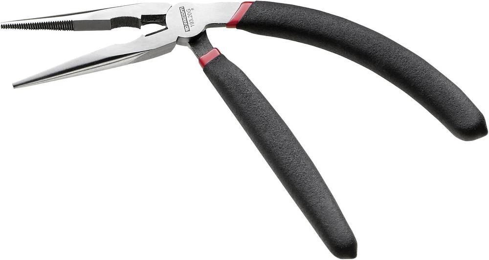 Elektronička okrugla šiljasta kliješta, savinuta pod kutom 45° 200 mm Facom 193.20GPB slika