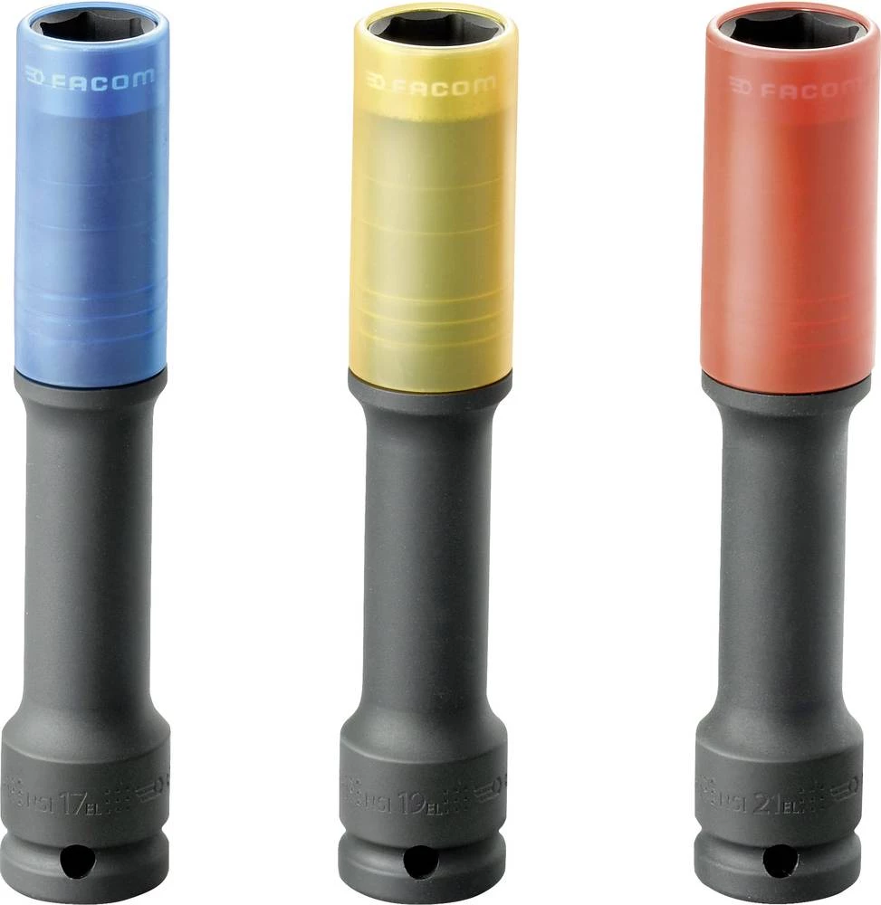 Vanjski šesterokutni snažni nasadni ključ, 3-dijelni set 1/2" (12.5 mm) dimenzija proizvoda, dužina 130 mm Facom NSI.3ELPB slika