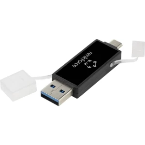 USB čitač kartice za pametni telefon i tablet računalo Renkforce crna USB 3.0, Micro USB 2.0 slika