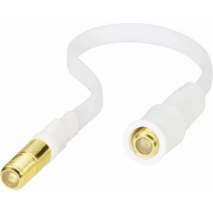 SAT produžni kabel [1x F-utičnica - 1x F-utičnica] 0.20 m 85 dB prozorska uvodnica, bijeli Renkforce slika