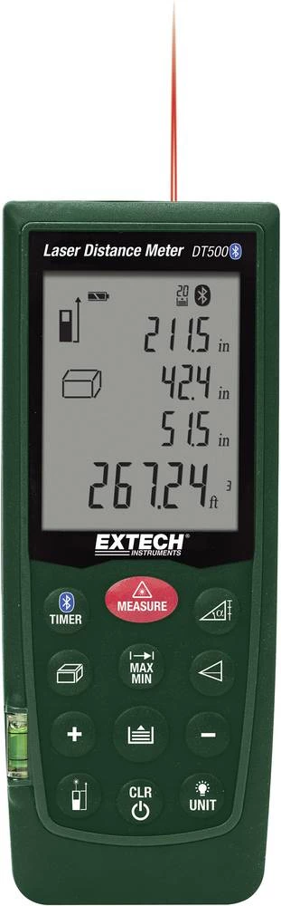 Extech DT500 laserski daljinomjer, Bluetooth mjerno područje (maks.) 70 m kalibriran prema tvorničkim standardima slika