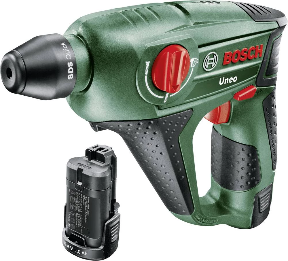 Bosch Uneo SDS-Quick akumulatorska čekić bušilica 10.8 V 2 Ah Li-Ion uklj. 2 akumulatora, uklj. kovčeg slika