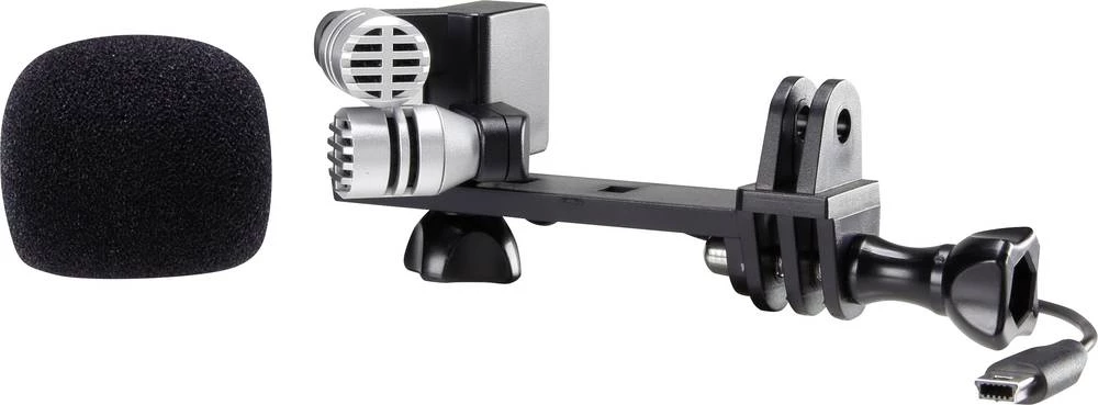 Mikrofon za kameru Renkforce GM-01 vrsta prijenosa: žičani, uklj. kopča, uklj. zaštita od vjetra slika