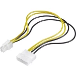 Strujni priključni kabel [1x ATX-utikač 4pol. - 1x IDE-strujni utikač 4pol.] 0.30 m žuti-crni Renkforce