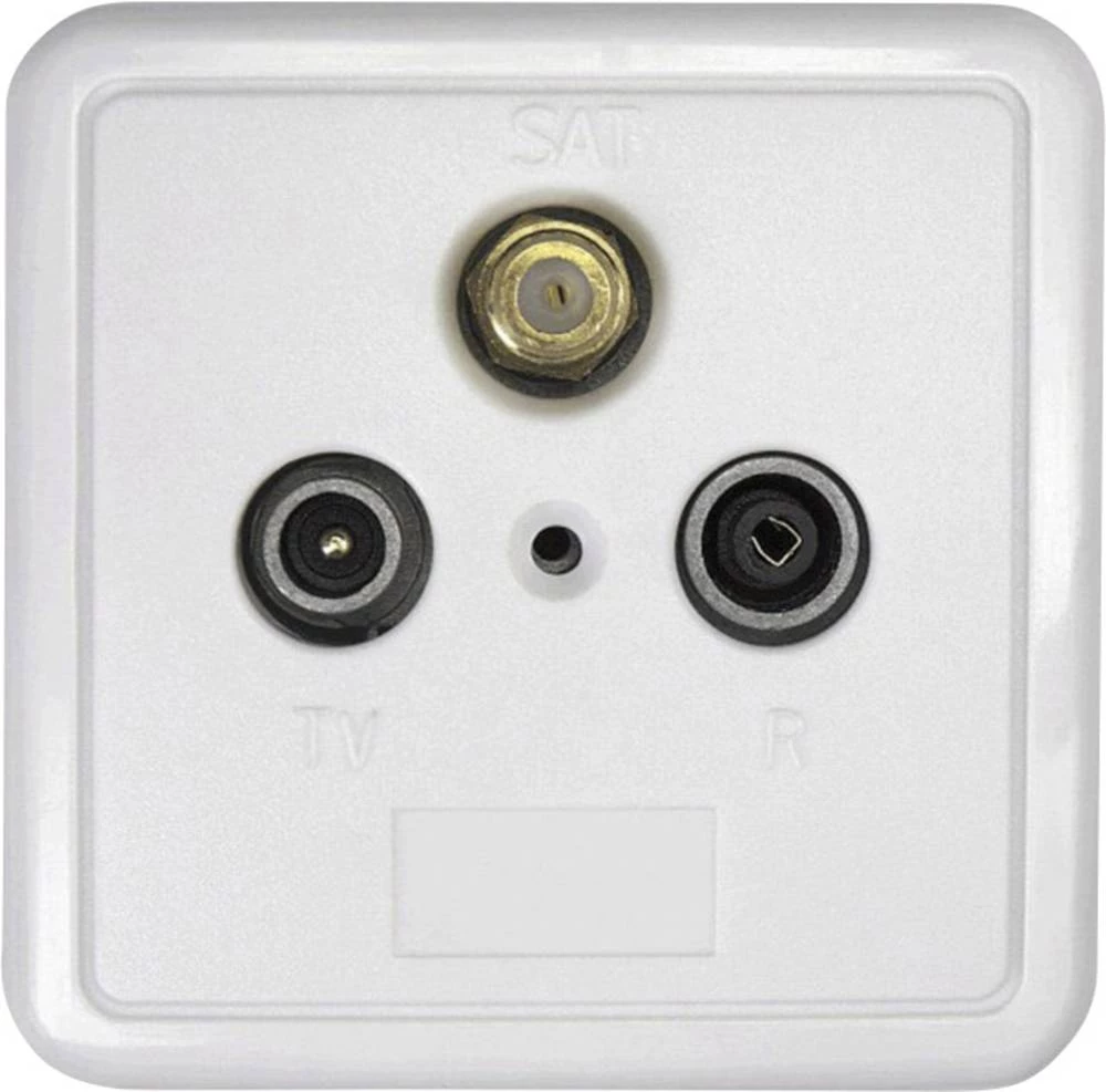 Antenska utičnica TV, UKW, SAT Renkforce 3-struka, podžbukna, nadžbukna, krajnja utičnica slika
