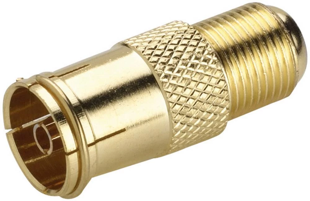 SAT/antenski adapter (pozlaćeni) [F-utičnica na antensku utičnicu 75 ] Renkforce slika