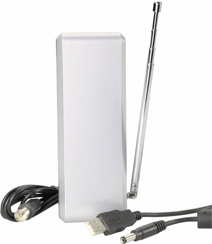 Aktivna DVB-T/T2 plosnata antena Renkforce DA 7000A unutrašnja, pojačanje: 20 dB srebrna slika